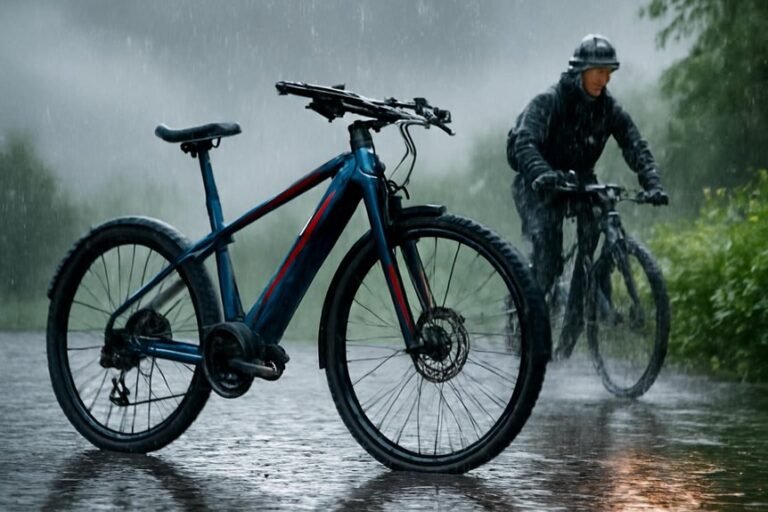 e bike riding in rain