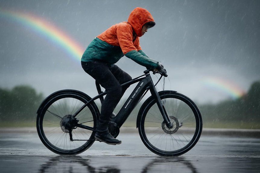 riding safely in rain
