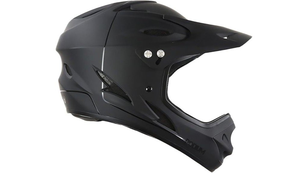 black full face helmet