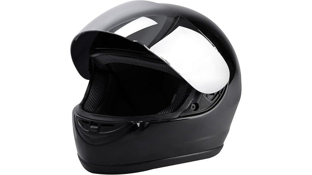 gloss black flip up helmet